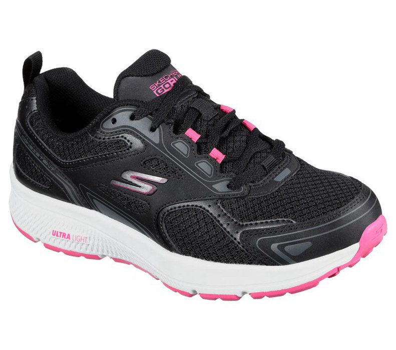 Skechers Gorun Consistent - Womens Running Shoes Black/Pink [AU-DB2551]